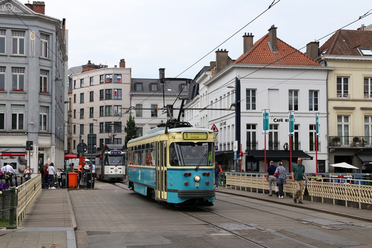Kusttram, BN PCC Gent č. 26; Gent — 50 years of P.C.C. trams in Ghent (10/07/2021)