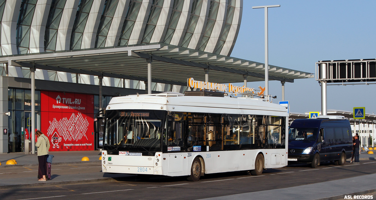 Crimean trolleybus, Trolza-5265.03 “Megapolis” № 2804; Crimean trolleybus — The movement of trolleybuses without CS (autonomous running).