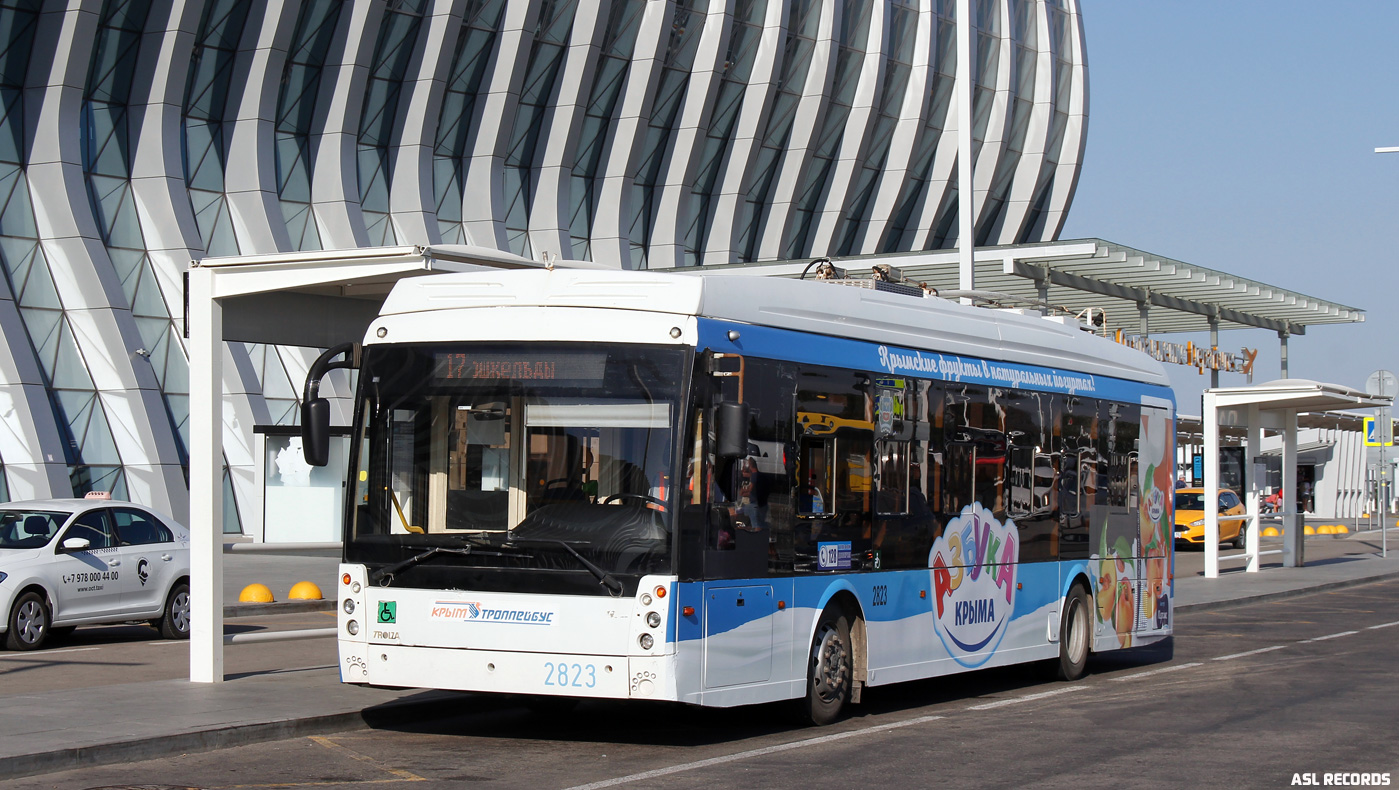克里米亚无轨电车, Trolza-5265.03 “Megapolis” # 2823; 克里米亚无轨电车 — The movement of trolleybuses without CS (autonomous running).
