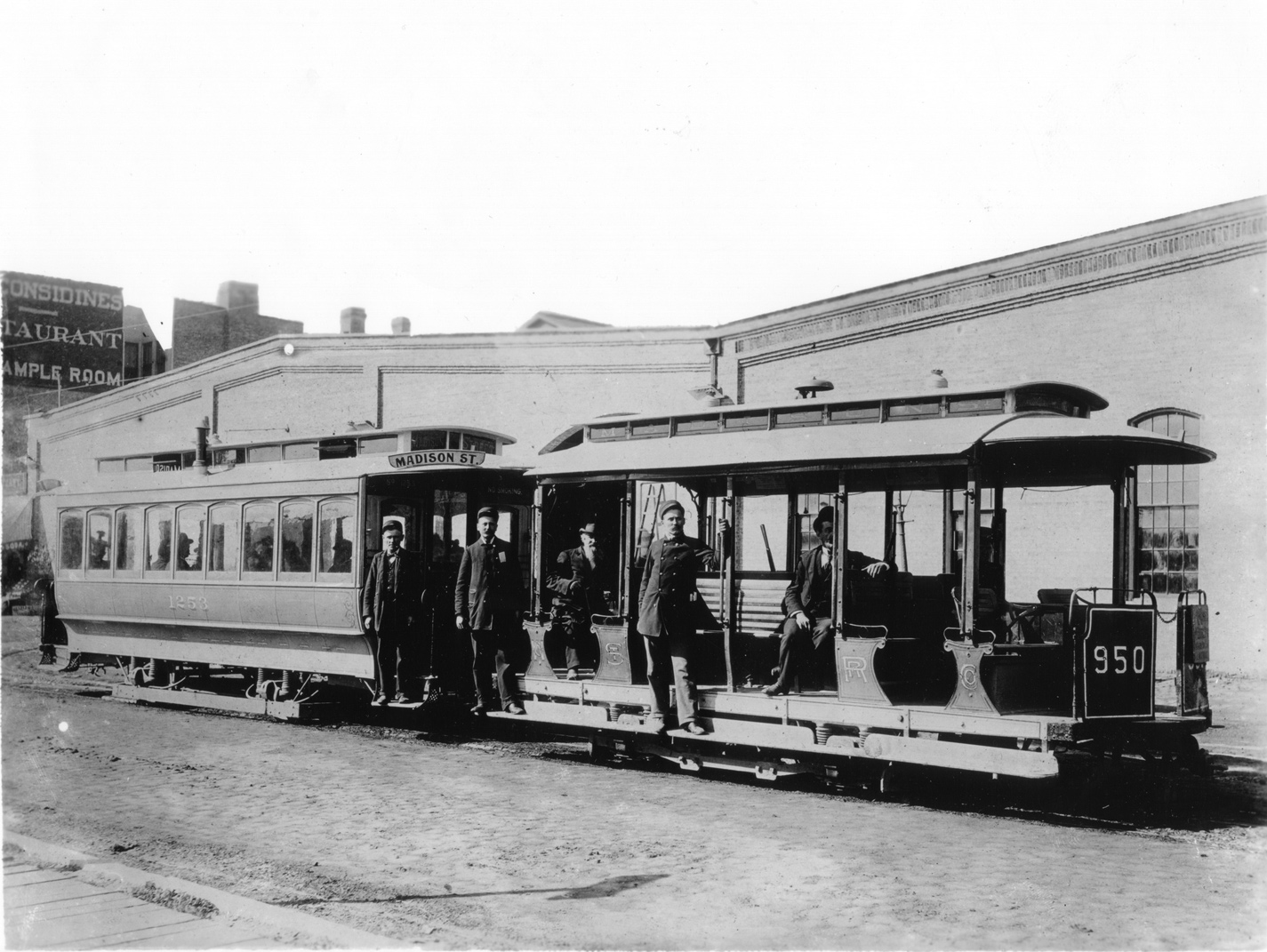 Чикаго, Brill cable car № 950; Чикаго, Двухосный прицепной вагон № 1253
