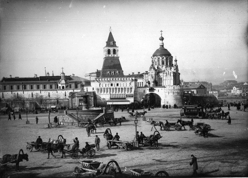 Moscow — Historical photos — horse cars (1872-1912)