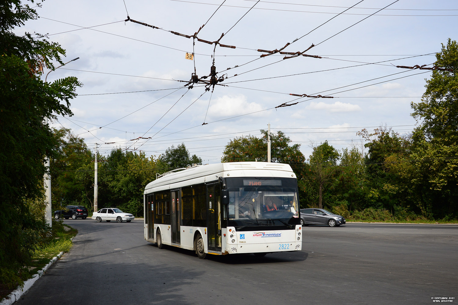 Krymski trolejbus, Trolza-5265.03 “Megapolis” Nr 2822; Krymski trolejbus — The movement of trolleybuses without CS (autonomous running).