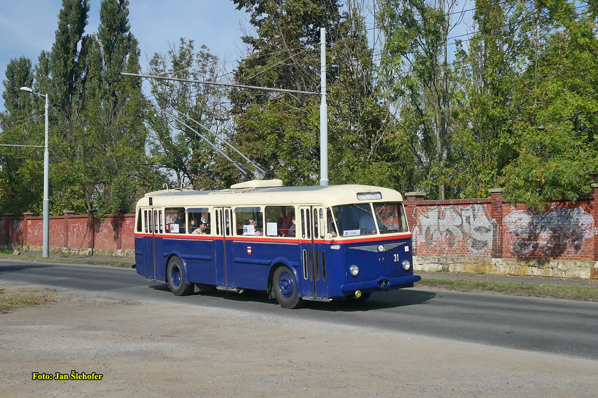 Brno, Škoda 7Tr4 N°. 31; Pilsen — Trolejbusové oslavy 80 let provozu a 85 let výroby / Trolleybus celebrations of 80 years of operation and 85 years of production