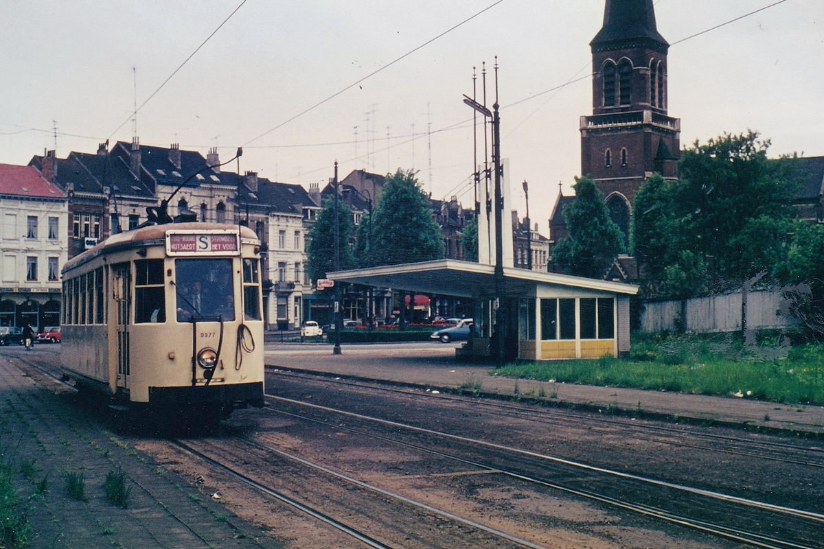 Brussels, SNCV S motor car Nr. 9977; Brussels — Old Photos N.M.V.B. / S.N.C.V.