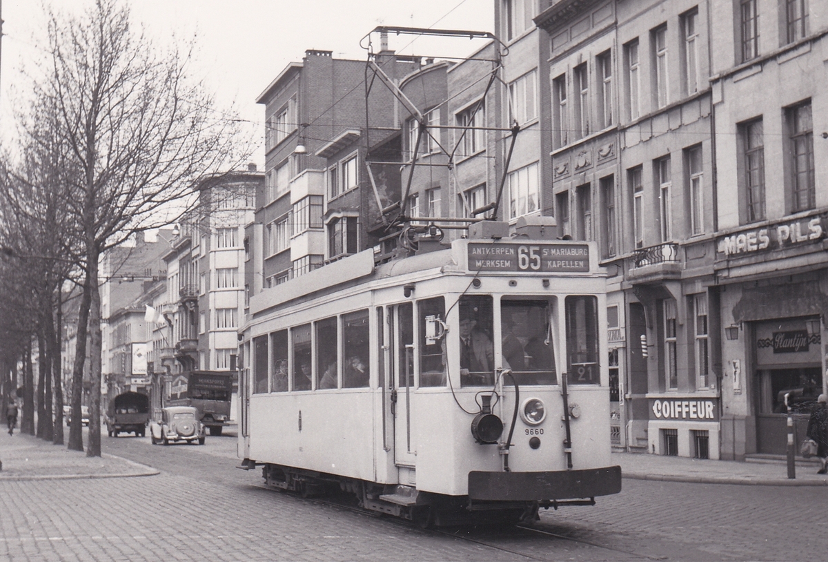 Antwerpen, SNCV 4-axle motor car Odessa — 9660; Antwerpen — Old Photos (N.M.V.B. — Interurban trams)