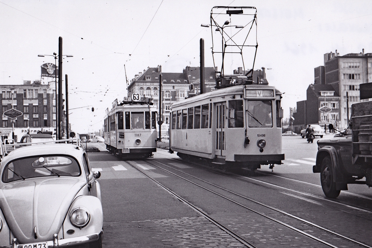 Leuven, SNCV N motor car — 10496; Brüsszel, T. B. Standard motor car — 1187; Brüsszel — Old photos MIVB / STIB; Brüsszel — Old Photos N.M.V.B. / S.N.C.V.