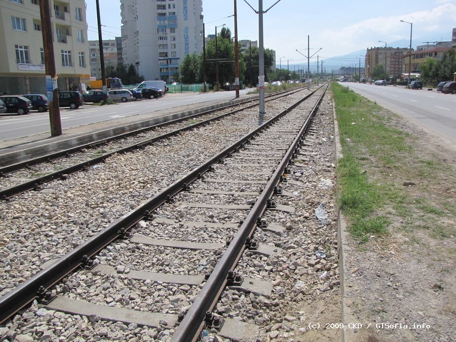 Sofia — Commissioning of an unfinished tram route from Iskarsko Shosse Blvd. to Obikolna St. — 2009-2010