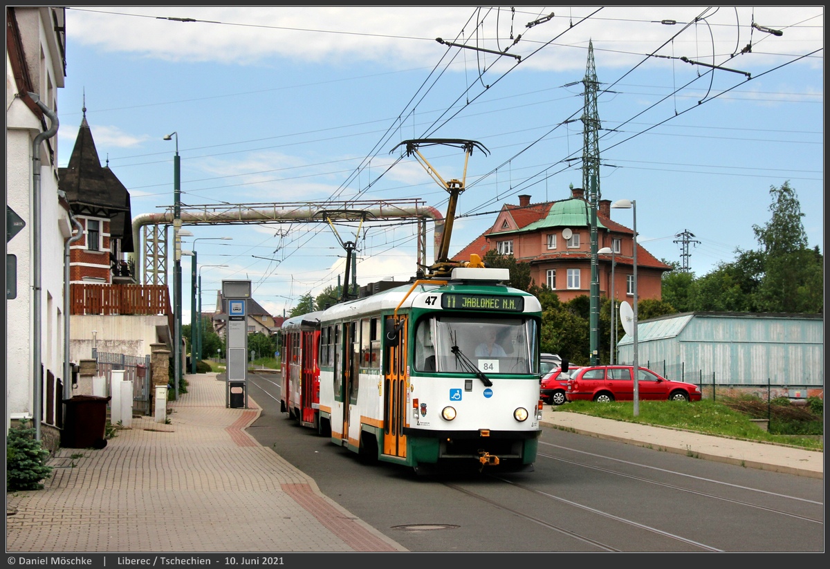 Liberec - Jablonec nad Nisou, Tatra T3R.PLF # 47; Liberec - Jablonec nad Nisou — Last weeks of metre-gauge, 2021