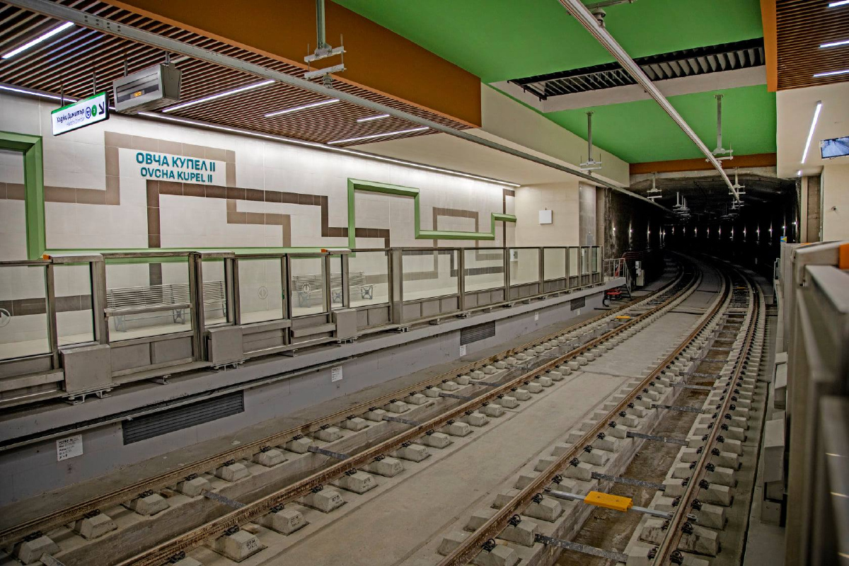 Szófia — Metro — [3] Third subway diameter — green line; Szófia — Opening of metro stations "Ovcha Kupel", "Mizia", "Ovcha Kupel II", "Gorna Banya" of 3 metro diameter — ; Szófia — Platform partition walls and passenger safety systems at metro stations