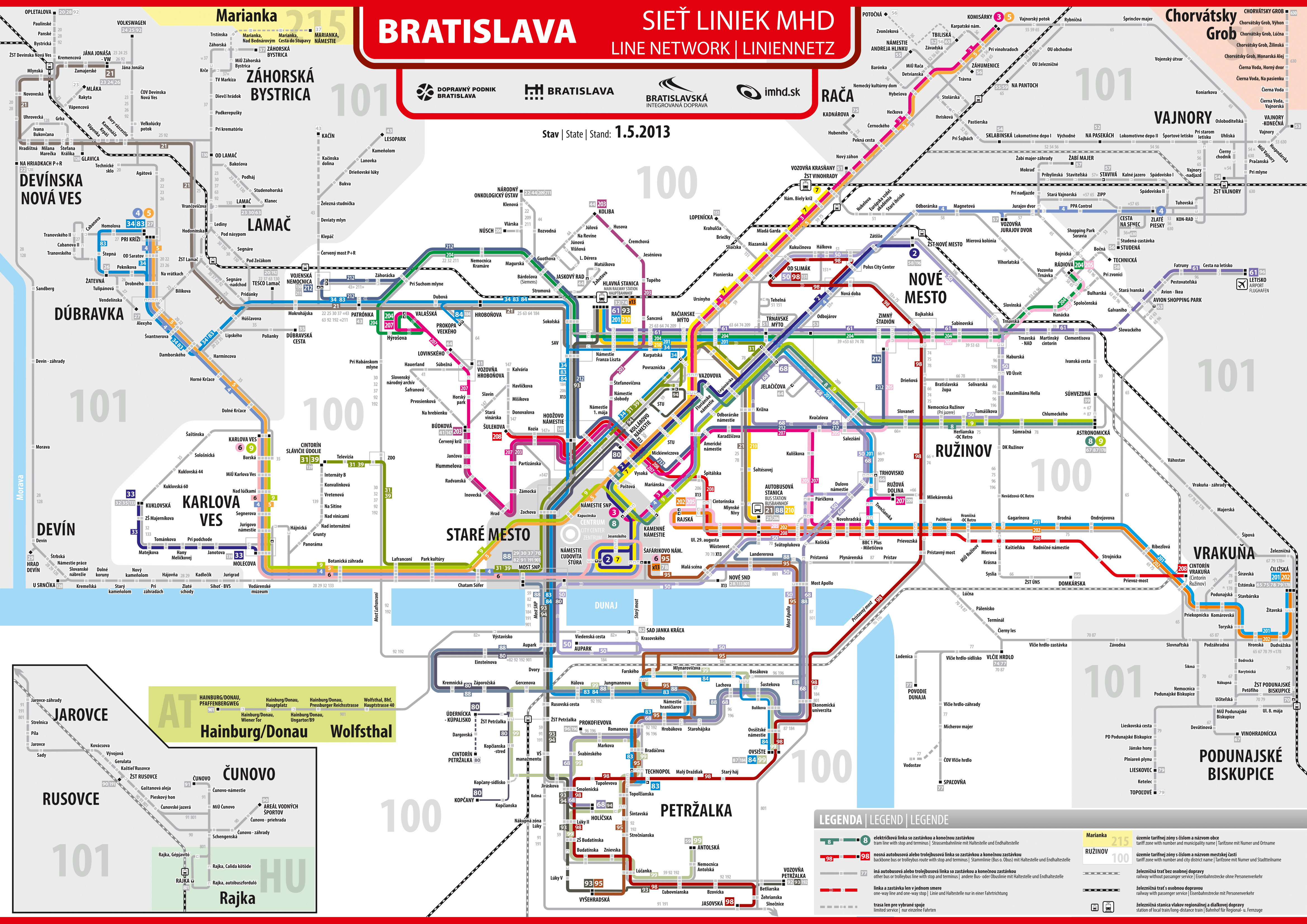 Pressburg — Maps