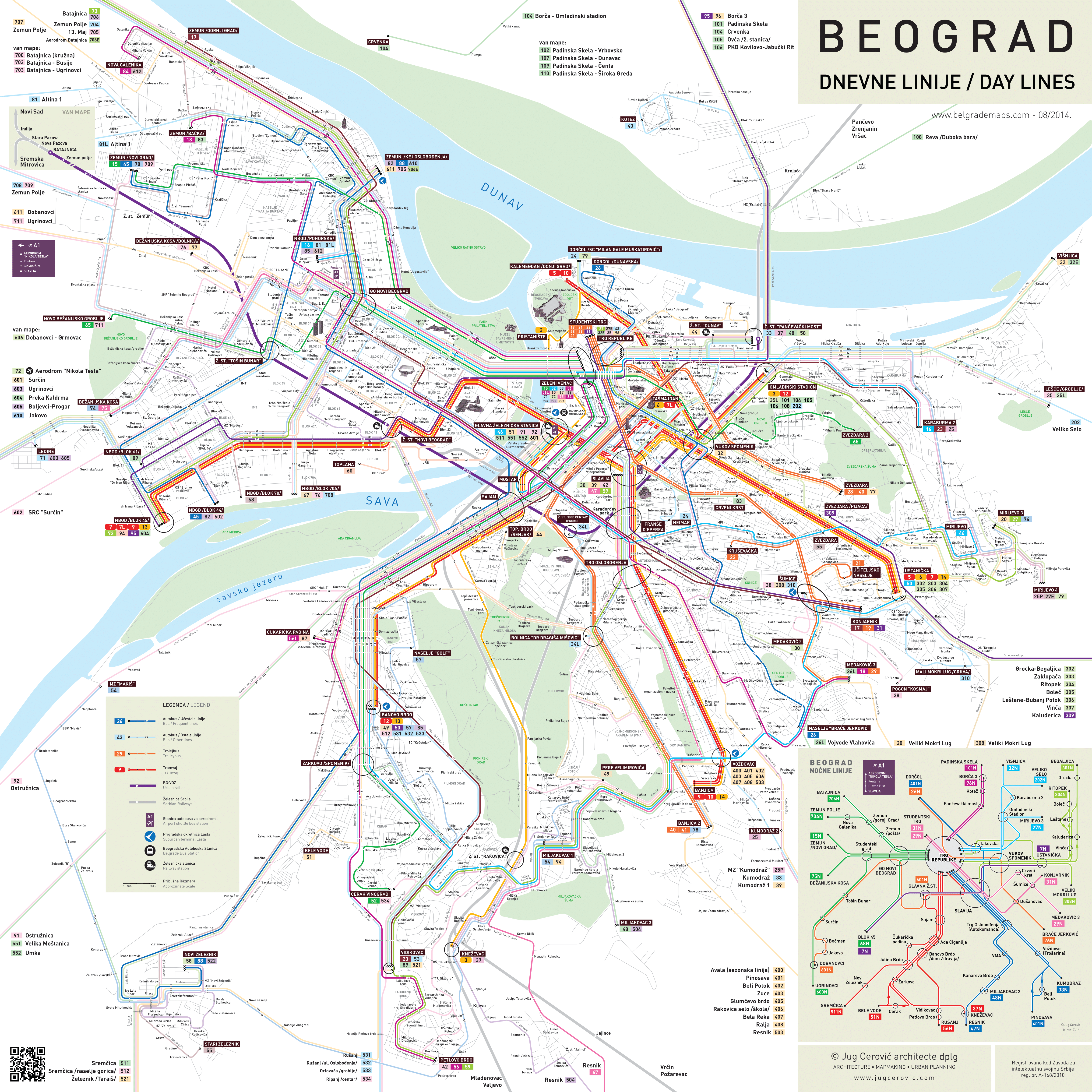 Белград — Схемы