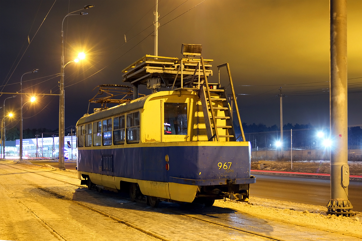 Jekaterinburg, Tatra T3SU (2-door) Nr. 967; Jekaterinburg — The construction of a tram line Ekaterinburg — Verhnyaya Pyshma; Werchnjaja Pyschma — The construction of a tram line Ekaterinburg — Verhnyaya Pyshma