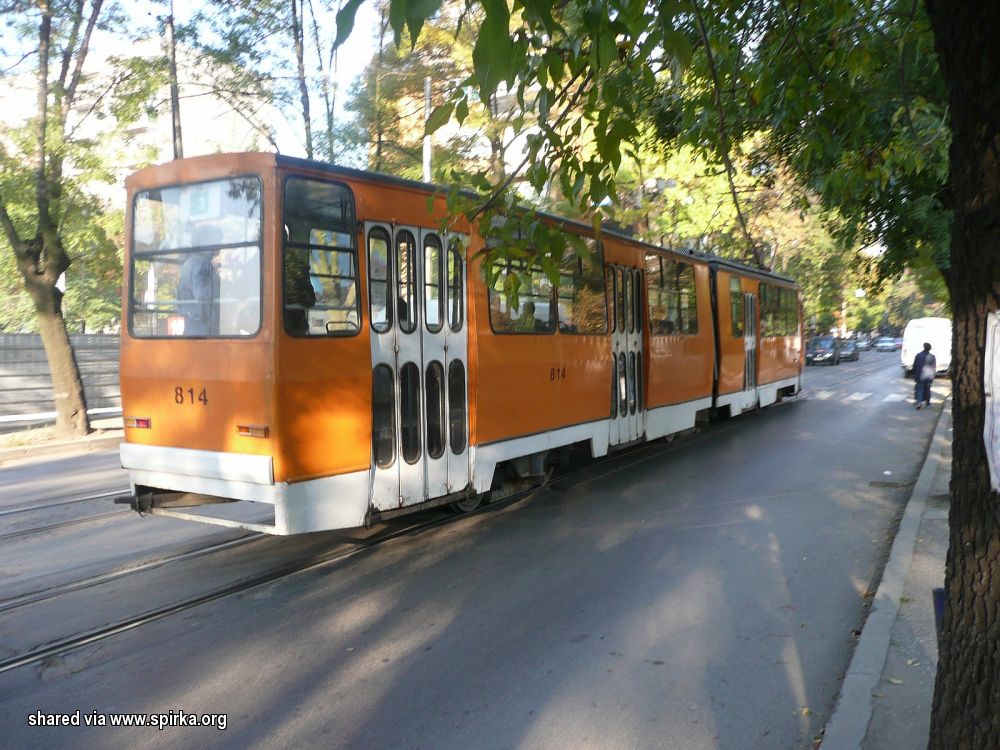 Sofia, T6M-700 Nr 814; Sofia — Historical — Тramway photos (1990–2010)