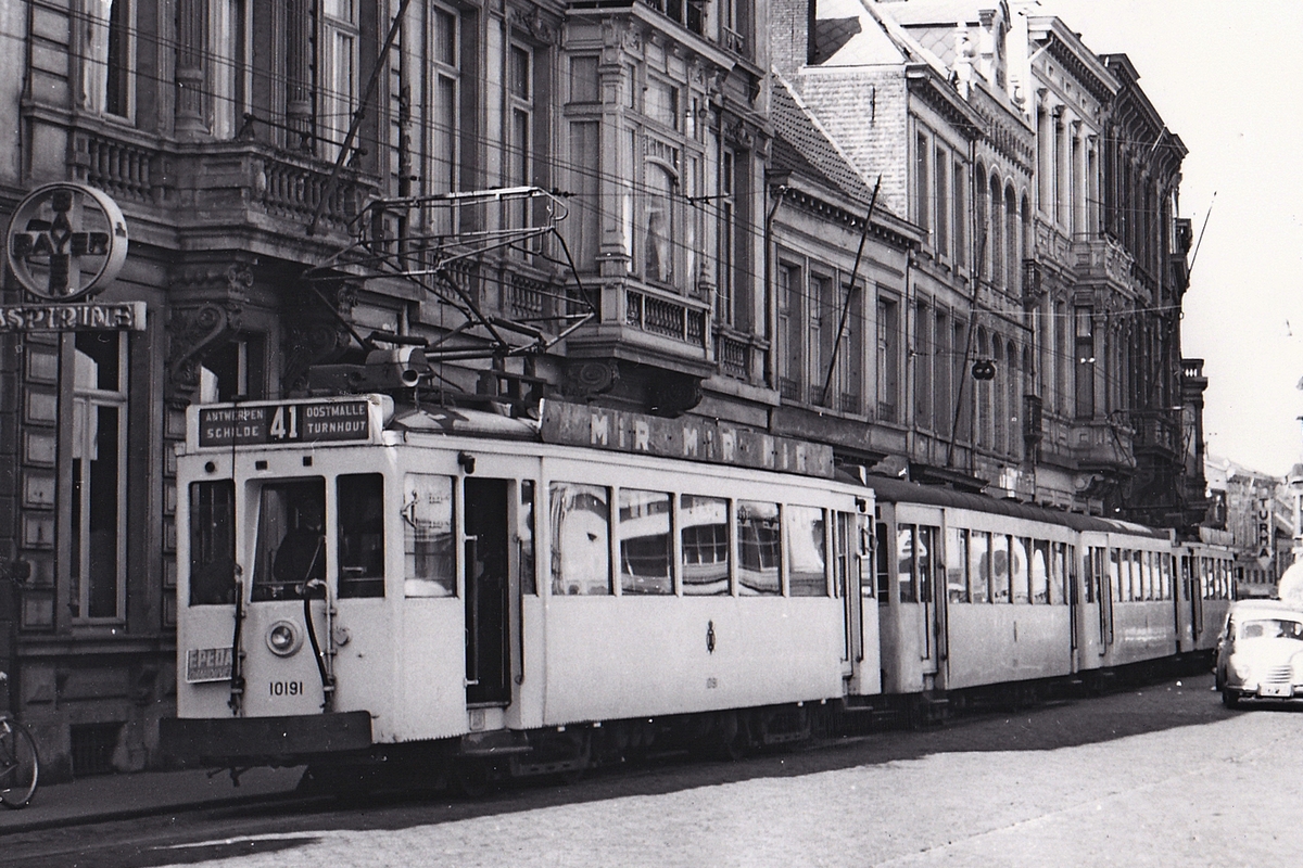 Antwerpen, SNCV Standard metal motor car nr. 10191; Antwerpen — Old Photos (N.M.V.B. — Interurban trams)