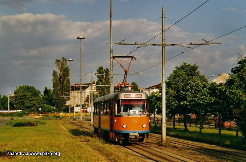 София, Tatra T4D № 1017; София — Исторически снимки — Трамвайни мотриси (1990–2010)