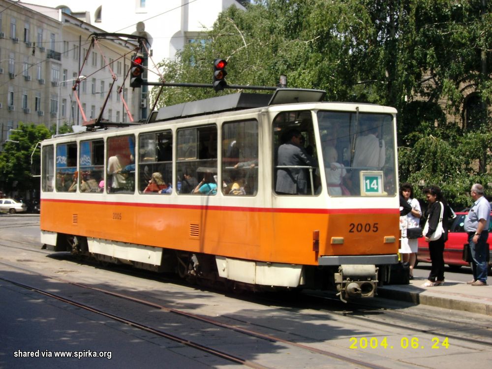 София, Tatra T6A2B № 2005; София — Исторически снимки — Трамвайни мотриси (1990–2010)