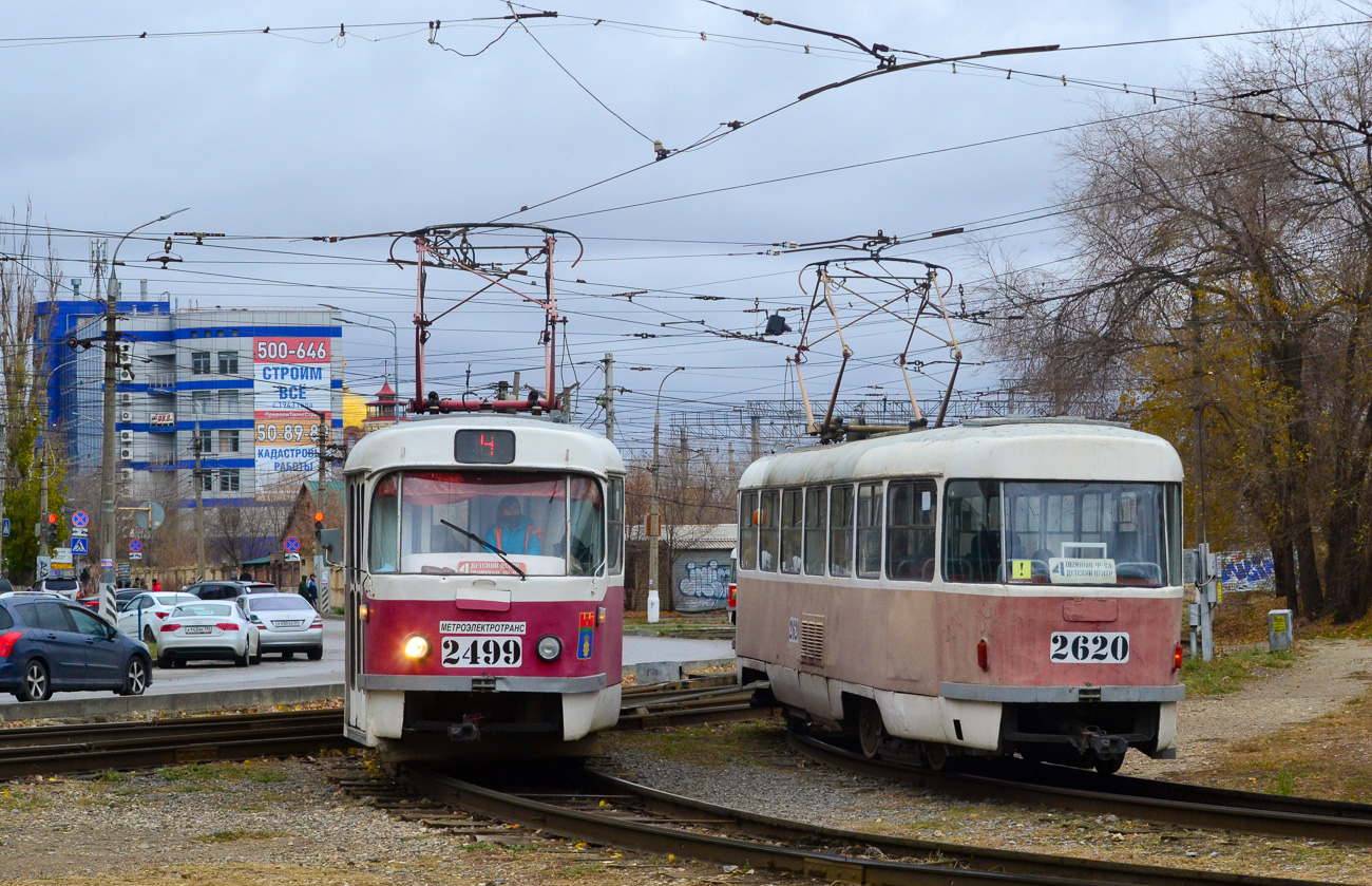 Волгоград, Tatra T3SU (двухдверная) № 2499; Волгоград, Tatra T3SU (двухдверная) № 2620