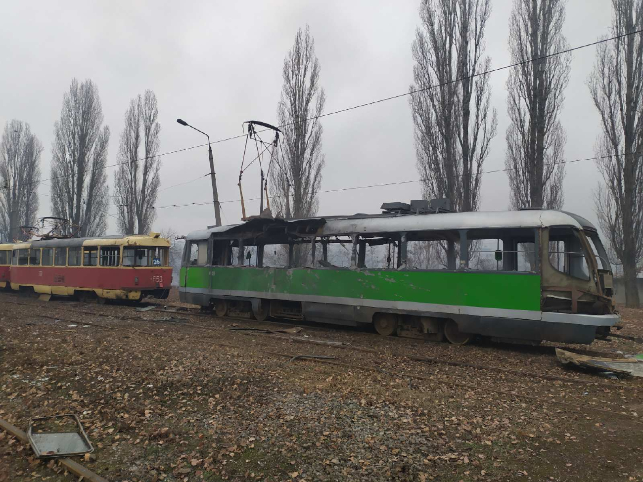Charkov, T3-VPA č. 4109; Charkov — Aftermath of Bombardments of Saltovskoe Tram Depot