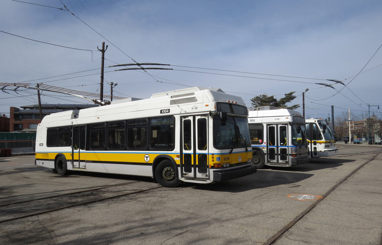 波士顿, Neoplan AN440LF-ETB # 4104; 波士顿 — Farewell to Cambridge Trolleybuses — Fantrip 19.02.2022; 波士顿 — Trolleybus Lines and Infrastructure