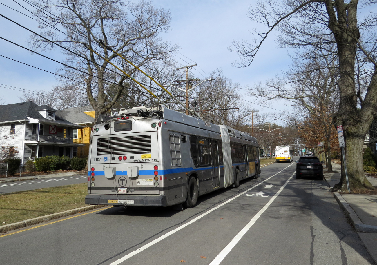 Boston, Neoplan DMA-460LF — 1105; Boston — Farewell to Cambridge Trolleybuses — Fantrip 19.02.2022