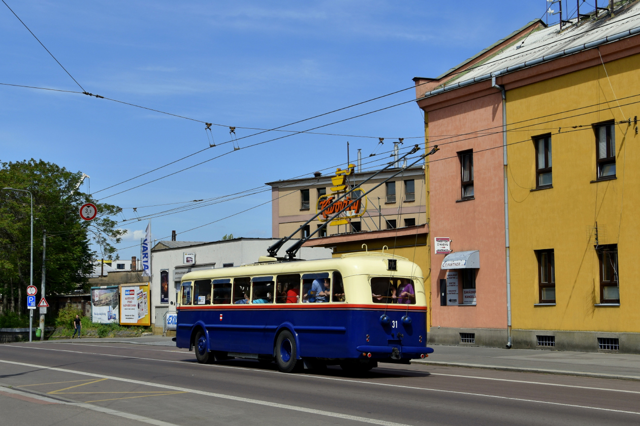 Brno, Škoda 7Tr4 nr. 31; Pardubice — Celebration of the 70th anniversary of the operation of trolleybuses in Pardubice