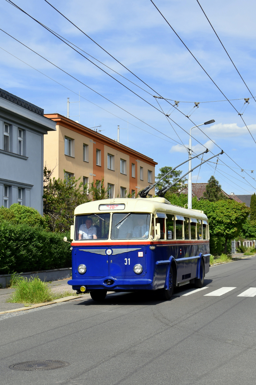 Брно, Škoda 7Tr4 № 31; Пардубице — Празднование 70-летия троллейбусного движения в Пардубице