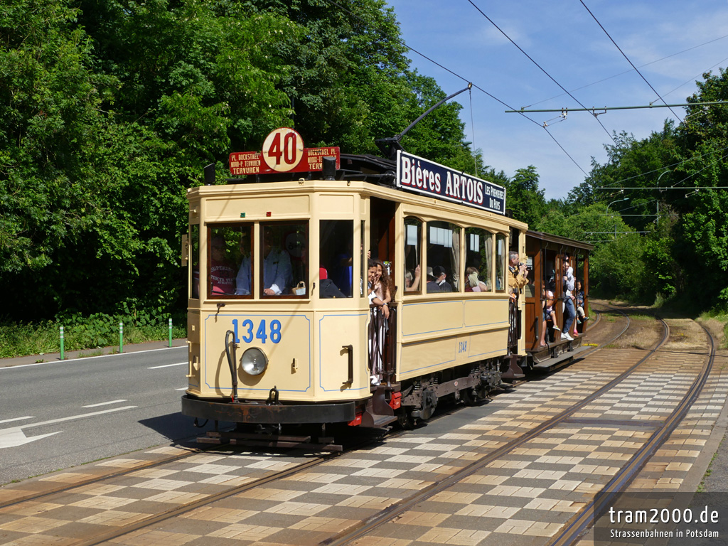 Brussels, Nivelles 2-axle motor car č. 1348; Brussels — 40 years of the Tram Museum (22/05/2022)