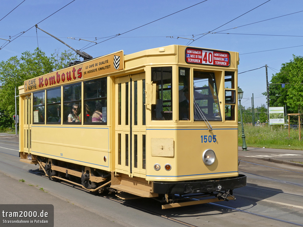 Bruxelles, T. B. Standard motor car N°. 1505; Bruxelles — 40 years of the Tram Museum (22/05/2022)