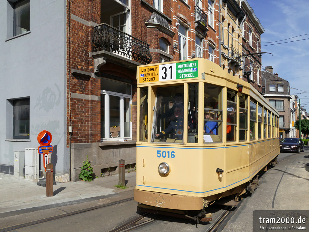 Brüsszel, MIVB/STIB Series 5000 — 5016; Brüsszel — 40 years of the Tram Museum (22/05/2022)
