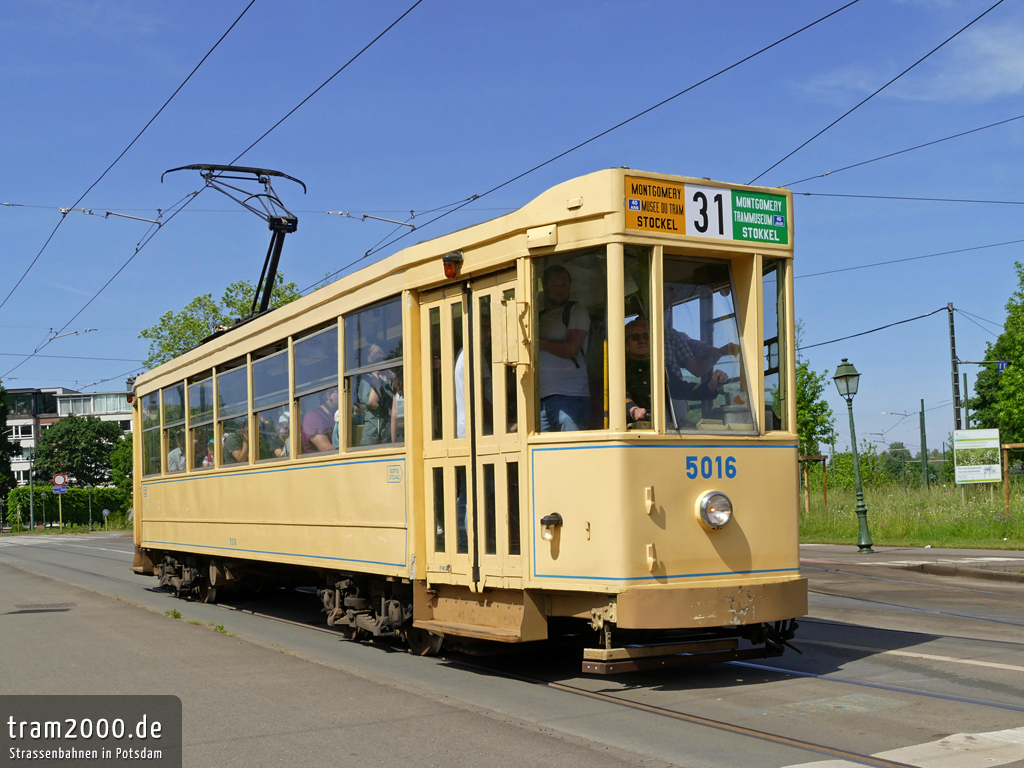 Bruksela, MIVB/STIB Series 5000 Nr 5016; Bruksela — 40 years of the Tram Museum (22/05/2022)