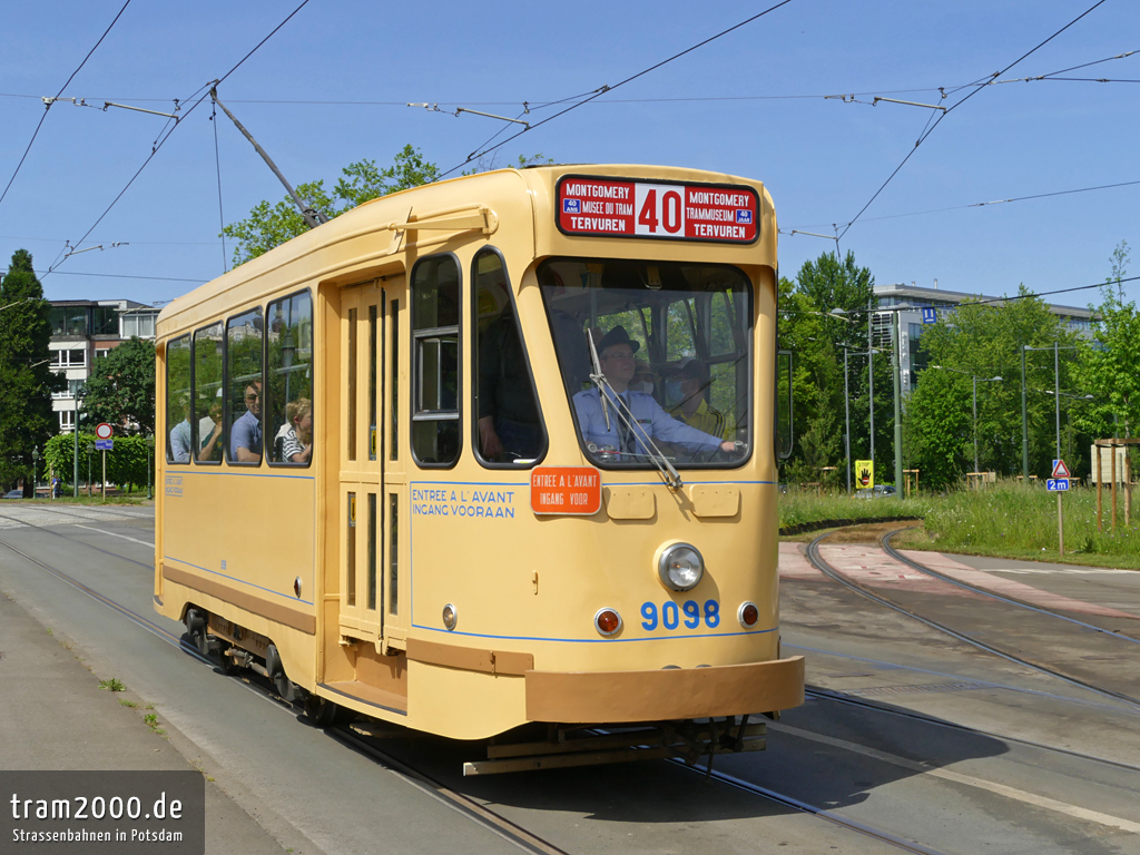 Bruksela, MIVB/STIB Series 9000 Nr 9098; Bruksela — 40 years of the Tram Museum (22/05/2022)