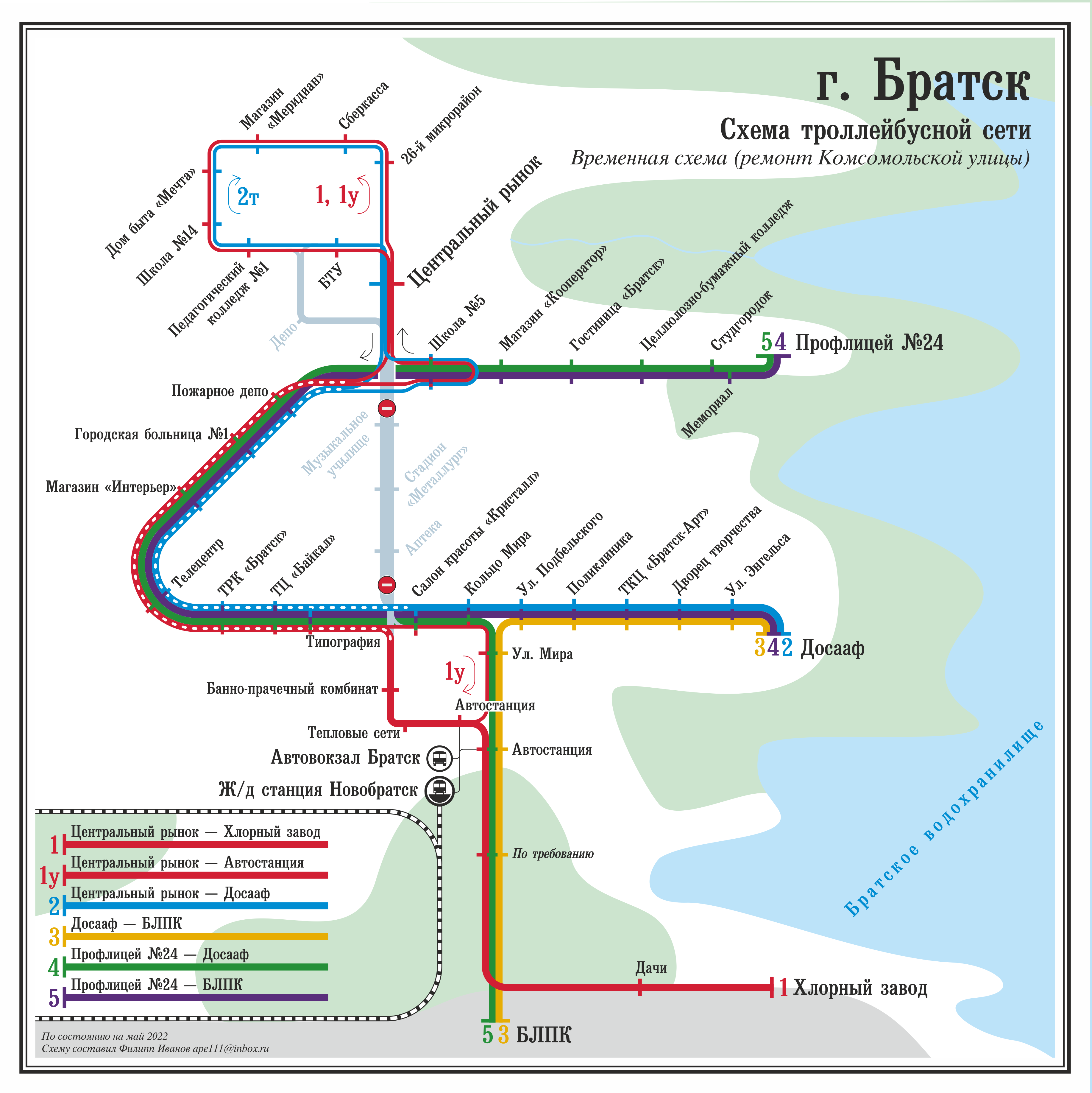 Bratsk — Maps