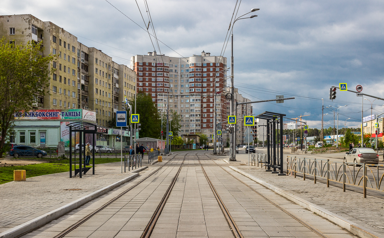 Jekaterinburgas — The construction of a tram line Ekaterinburg — Verhnyaya Pyshma