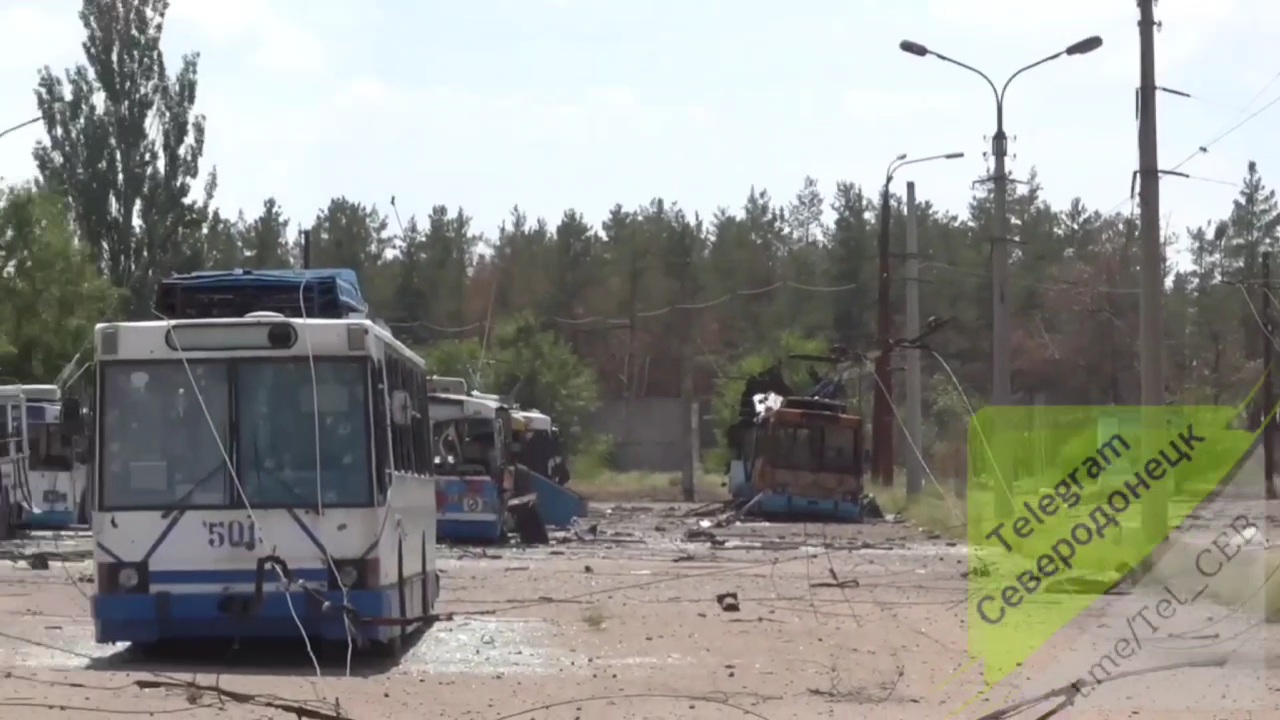 Severodonetsk, YMZ T2 № 501; Severodonetsk, YMZ T1R (Т2P) № 509; Severodonetsk — Aftermath of Military Action — 28.02.2022 — 25.06.2022