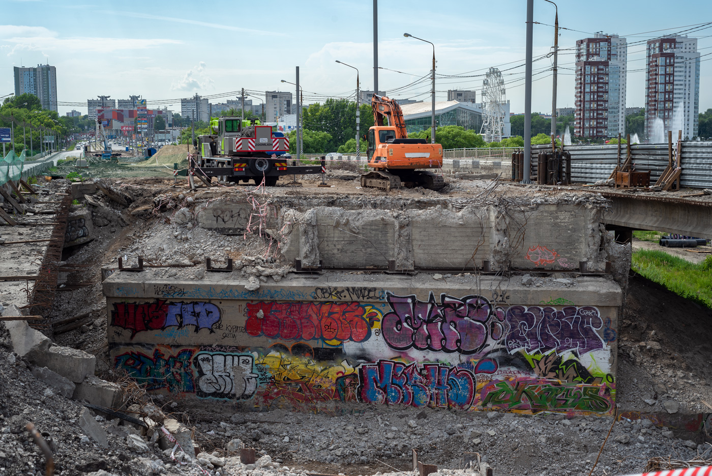 Oulianovsk — Bridge reconstruction on the Minaev street