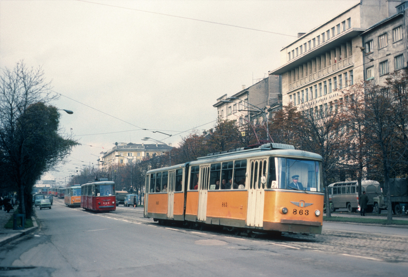 Sofia, Sofia-65 Nr 845; Sofia, Sofia-65 Nr 863; Sofia — Historical — Тramway photos (1945–1989)