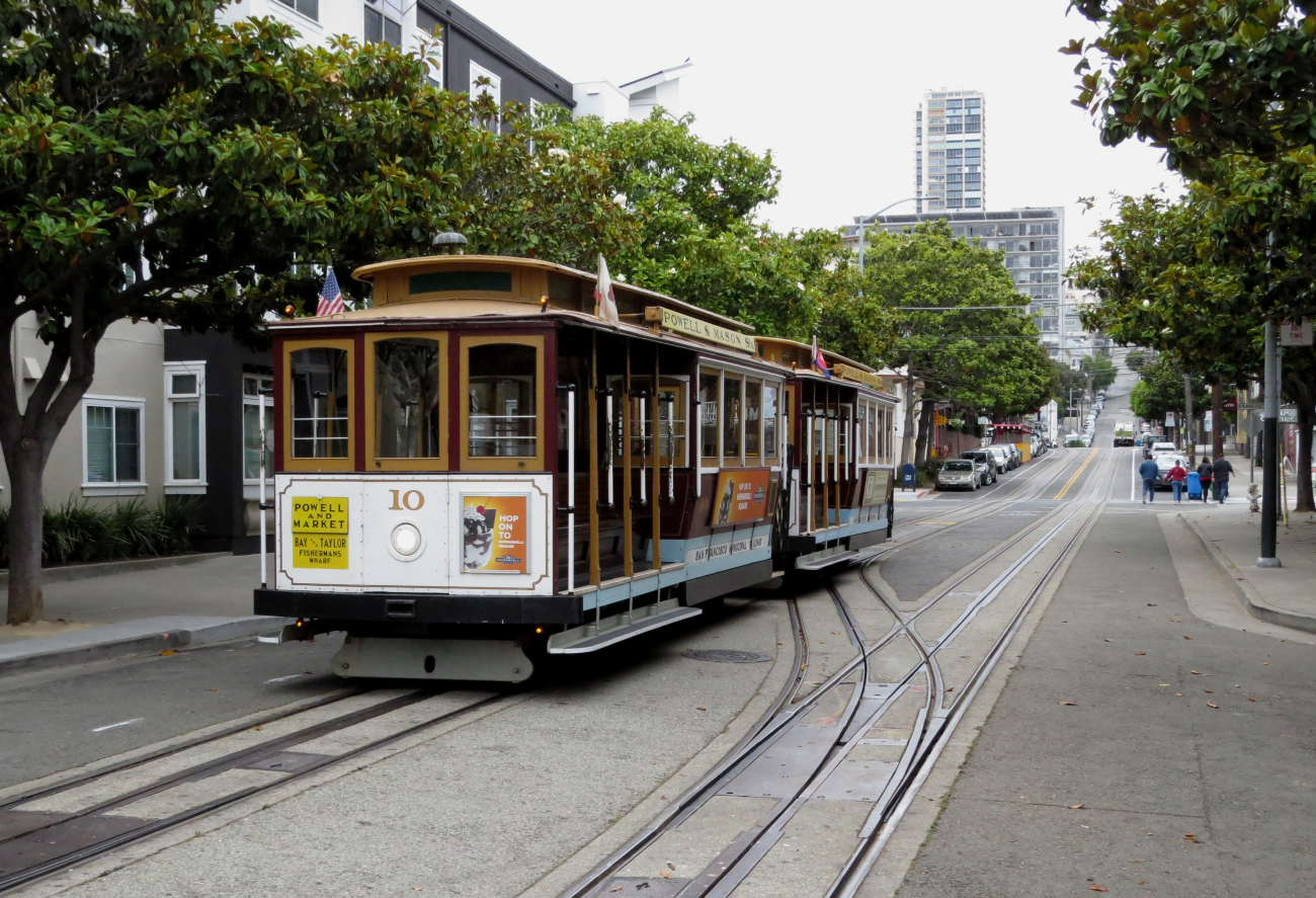 San Francisco Bay Area, Carter cable car № 10; San Francisco Bay Area — Cable Car Lines and Infrastructure