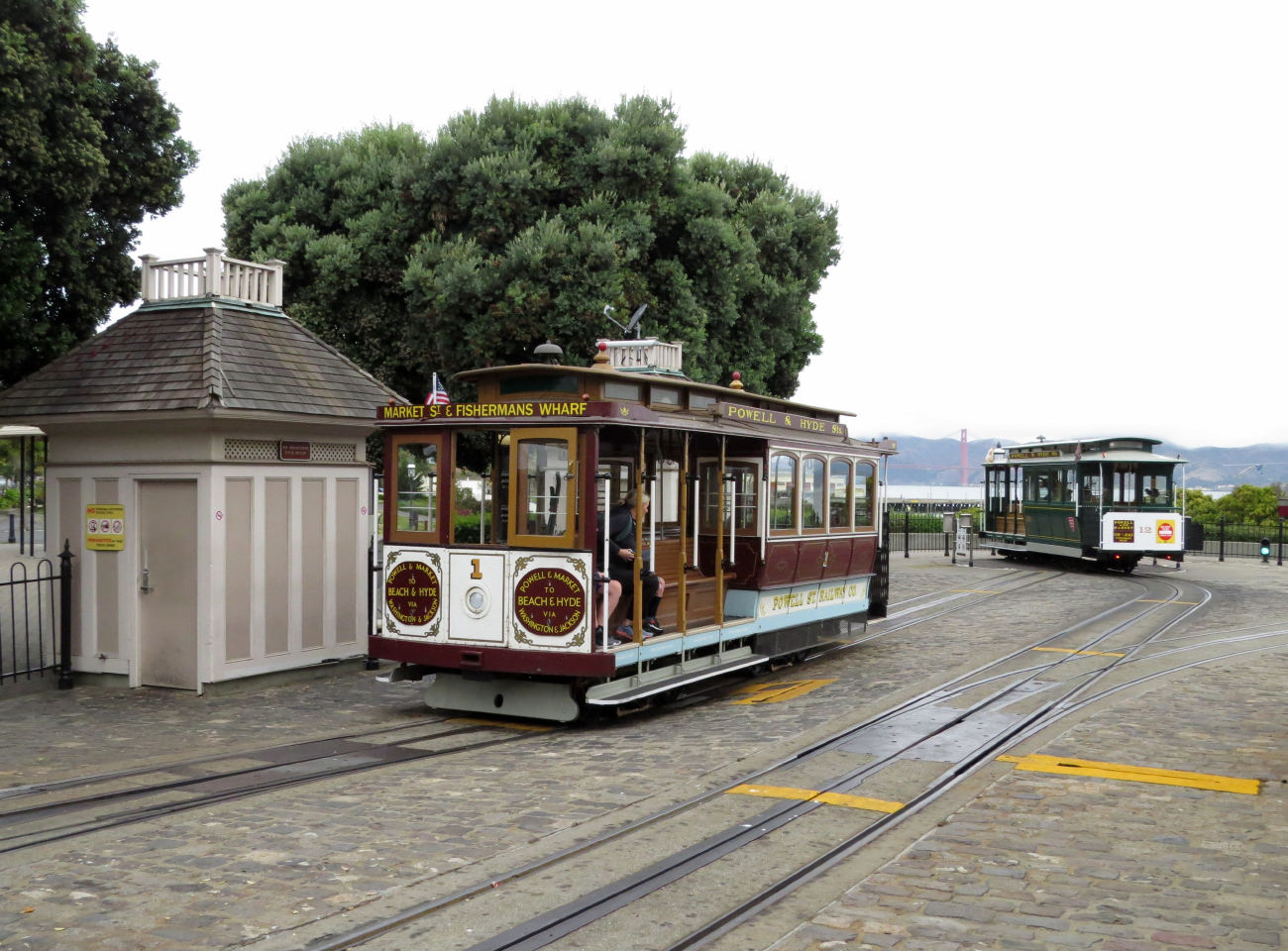 Сан-Франциско, область залива, Muni cable car № 1; Сан-Франциско, область залива, Carter cable car № 12; Сан-Франциско, область залива — Линии и инфраструктура кабельного трамвая