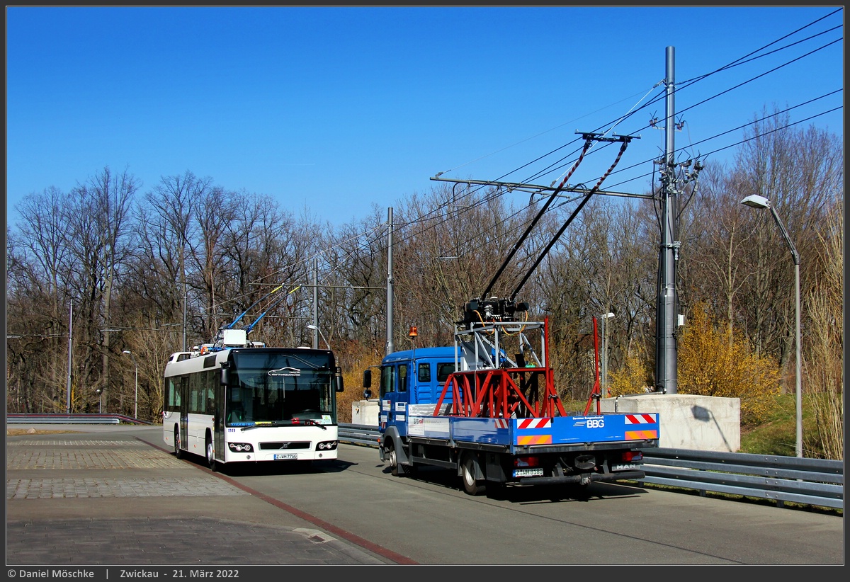 Цвиккау, MAN trolley truck № AOSA2; Цвиккау, Volvo 7700 № AOSA1; Цвиккау — Троллейбусная система «AOSAplus» Западно-Cаксонского вуза