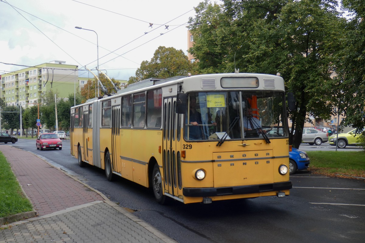 Pardubice, Sanos-Škoda S200Tr № 329; Teplice — Anniversary: 70 years of trolleybuses in Teplice (10.09.2022); Teplice — Trolleybuses of other cities • Trolejbusy z jiných měst