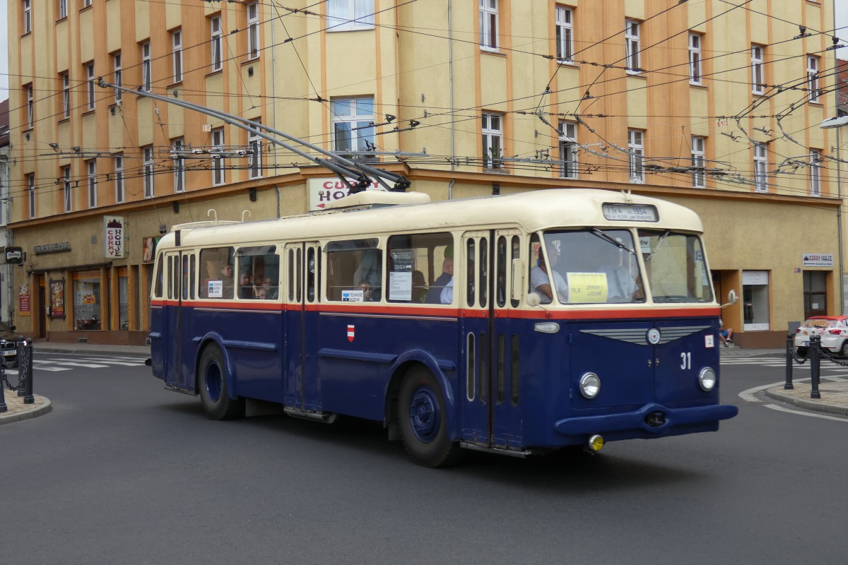 Брно, Škoda 7Tr4 № 31; Теплице — Троллейбусы других городов; Теплице — Юбилей: 70 лет Теплицкому троллейбусу (10.09.2022)