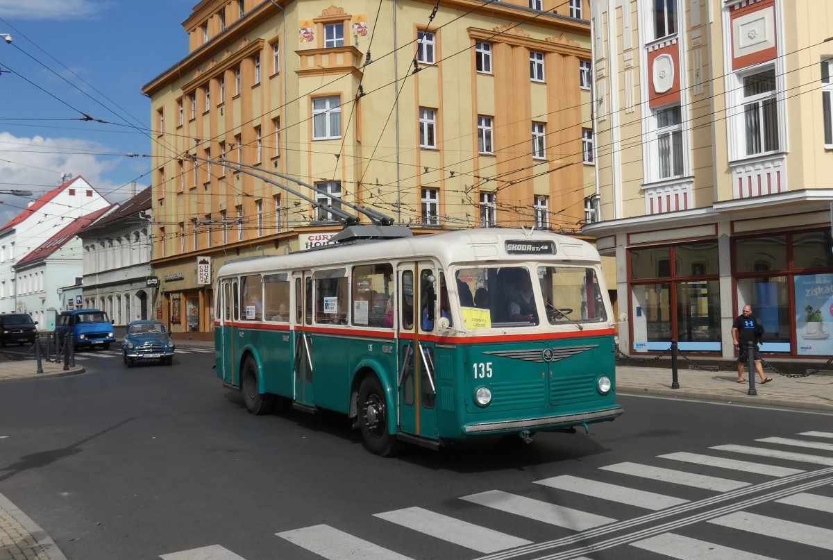 Брно, Škoda 6Tr2 № 135; Теплице — Троллейбусы других городов; Теплице — Юбилей: 70 лет Теплицкому троллейбусу (10.09.2022)