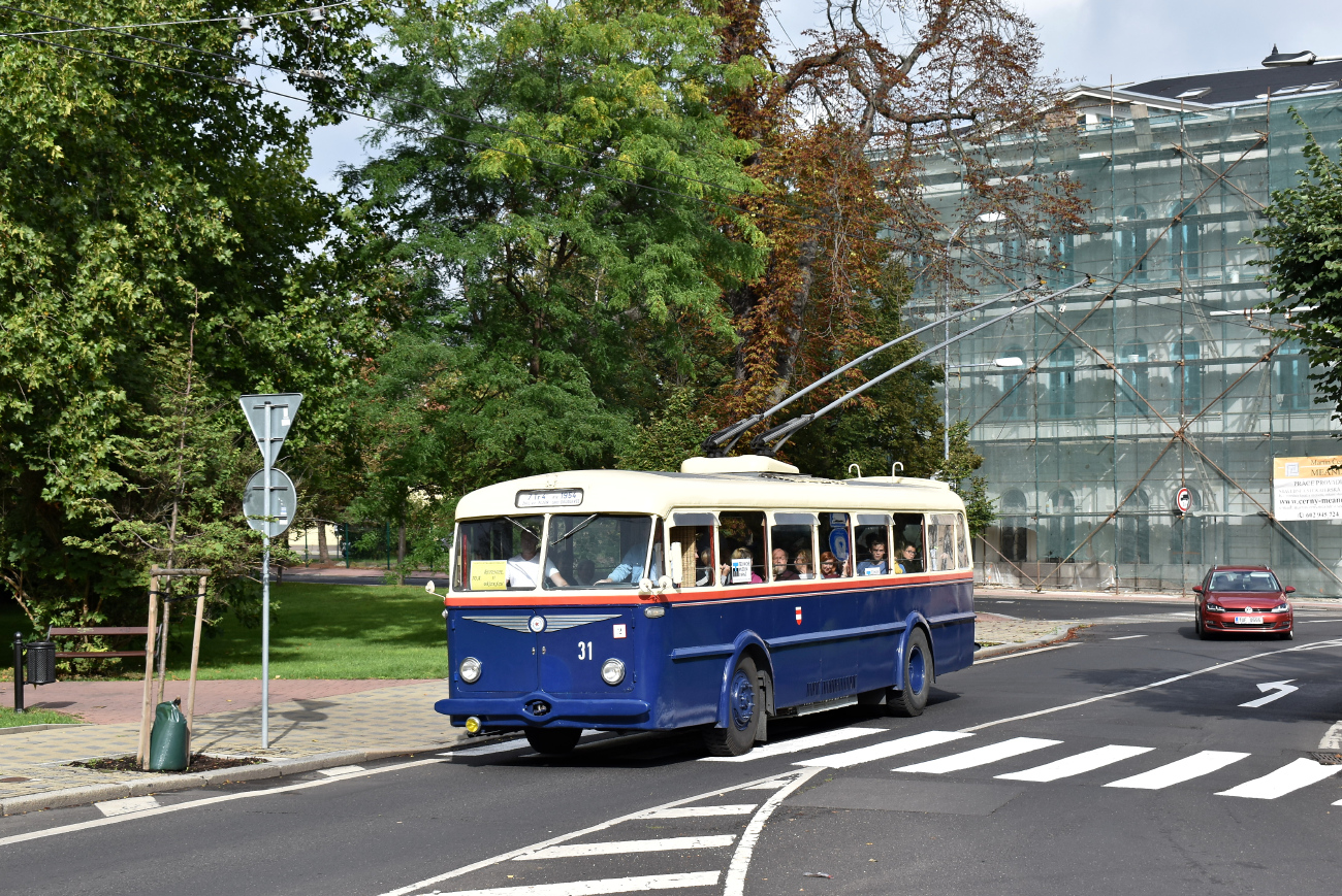 Brno, Škoda 7Tr4 nr. 31; Teplice — Anniversary: 70 years of trolleybuses in Teplice (10.09.2022); Teplice — Trolleybuses of other cities • Trolejbusy z jiných měst
