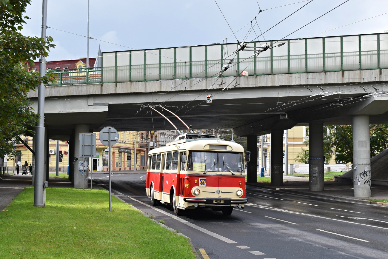 Teplice, Škoda 9TrHT28 Nr. 105; Teplice — Jubiläum: 70 Jahre Obus Teplice (10.09.2022)