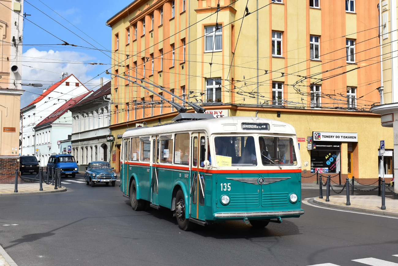 Brno, Škoda 6Tr2 № 135; Teplice — Anniversary: 70 years of trolleybuses in Teplice (10.09.2022); Teplice — Trolleybuses of other cities • Trolejbusy z jiných měst