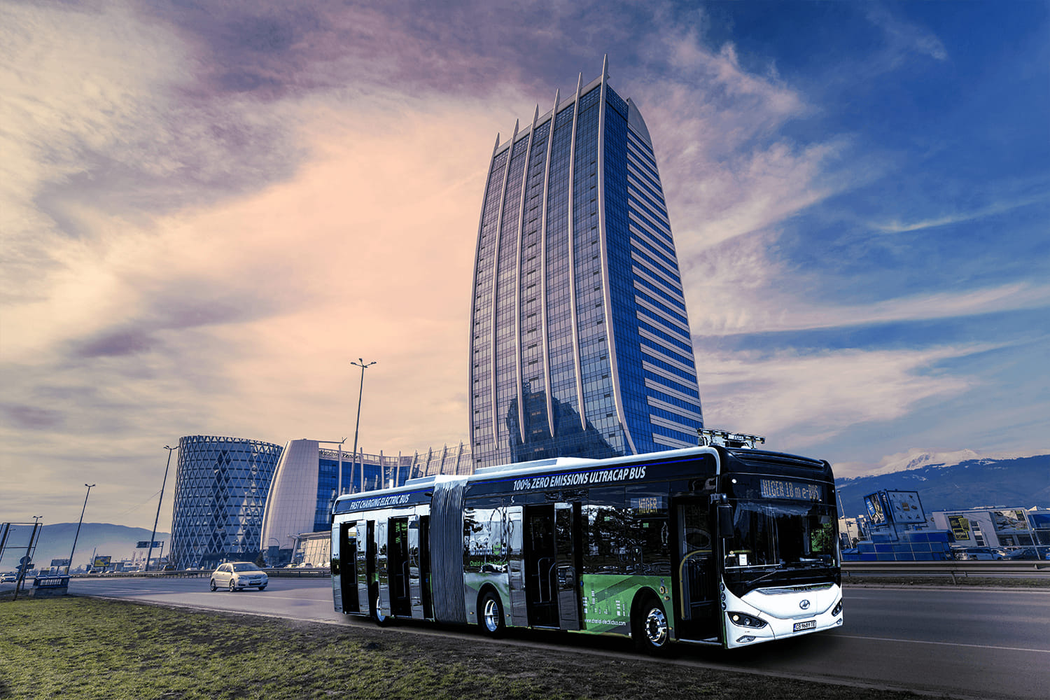 Sofia, Higer KLQ6186GEV № 1704; Sofia — Electric buses for tests in Sofia 2014 — 2024; Photomontage