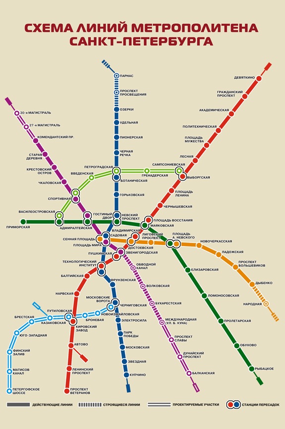 Санкт-Петербург — Метрополитен — Схемы проектов