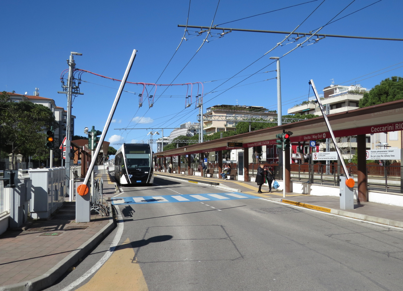 Римини — Инфраструктура линии скоростного троллейбуса Metromare