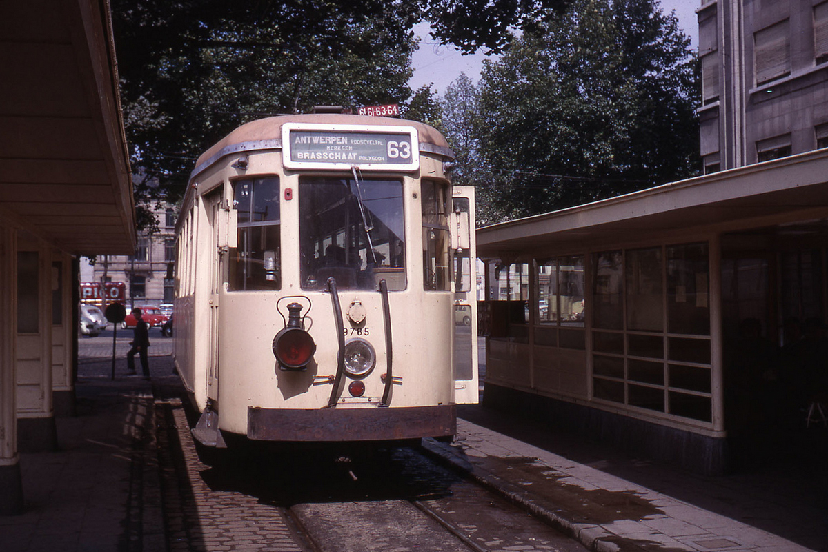 Антверпен, SNCV S моторный № 9785; Антверпен — Старые фотографии (N.M.V.B. — Interurban trams)