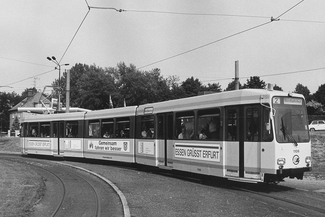 Эрфурт, Duewag M8C № 1106; Эрфурт — Арендованные вагоны M8C компании EVAG Essen (1990 г. — 1991 г.)